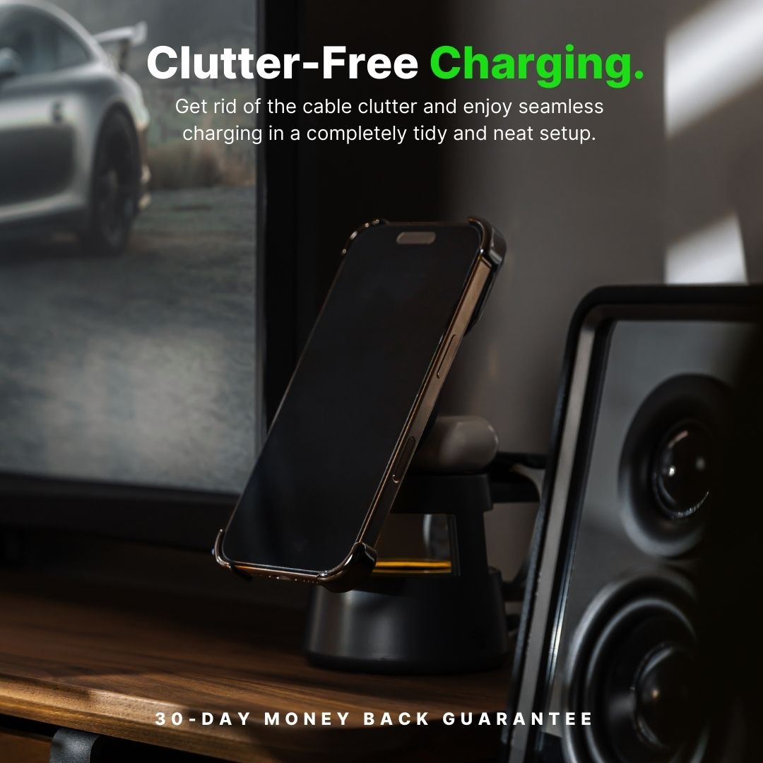 MagDock® 5-in-1 Wireless Charging Station + Bluetooth Speaker