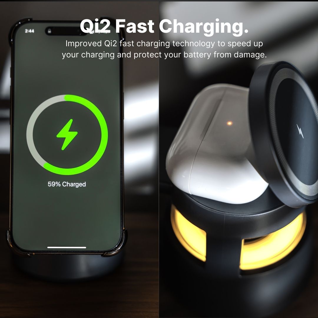 MagDock® 5-in-1 Wireless Charging Station + Bluetooth Speaker
