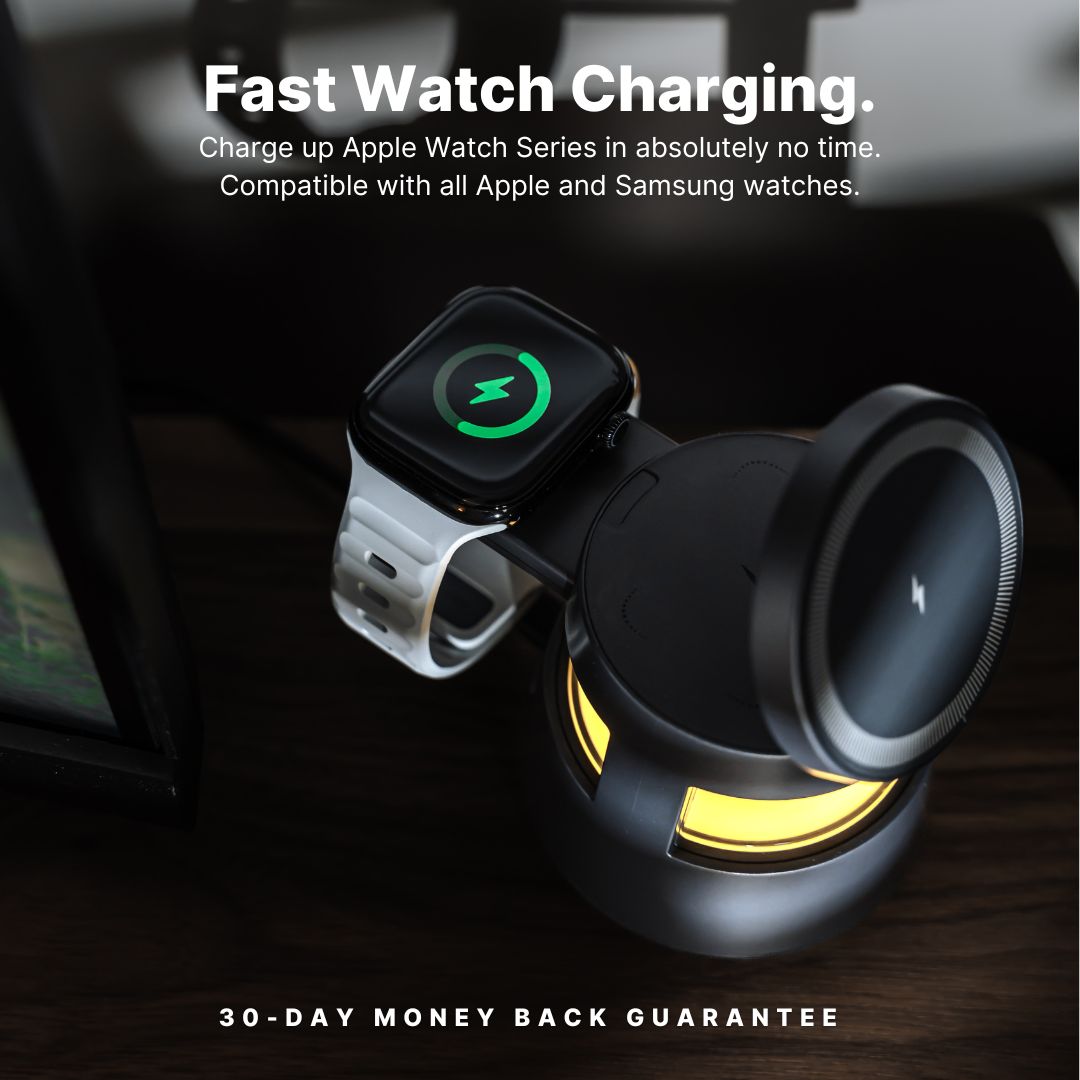 MagDock® 5-in-1 Wireless Charging Station + Bluetooth Speaker