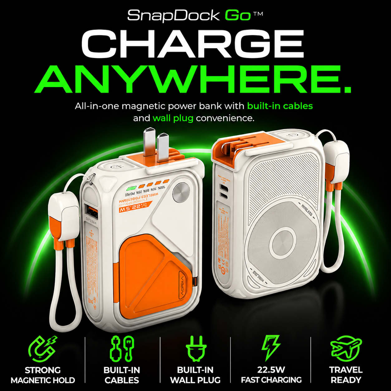 SnapDock Go 9-in-1 Power Bank