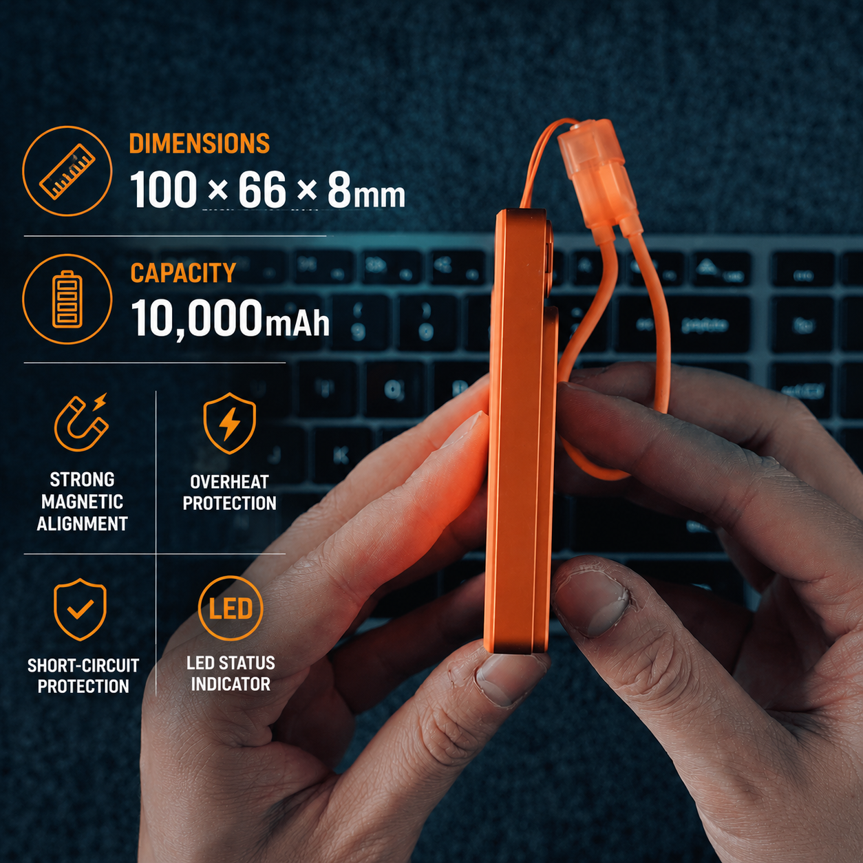 NanoCharge Pro - Magnetic Power Bank