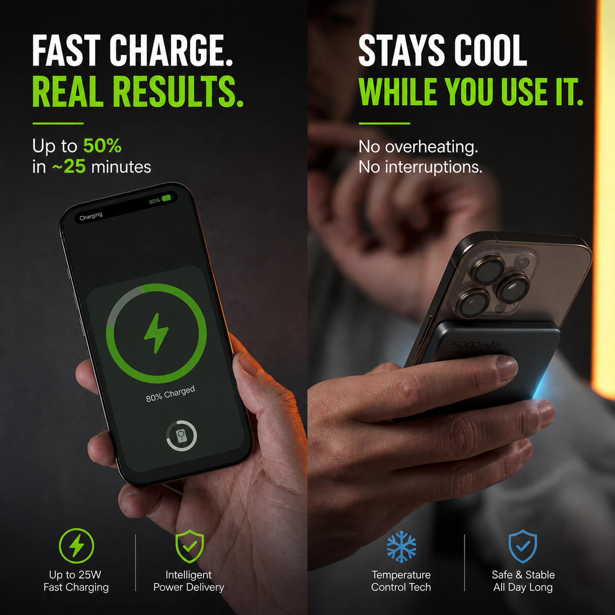SnapCharge® 20W Magnetic Power Bank