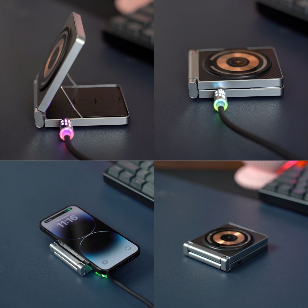 TitanFold 2-in-1 Wireless Charger
