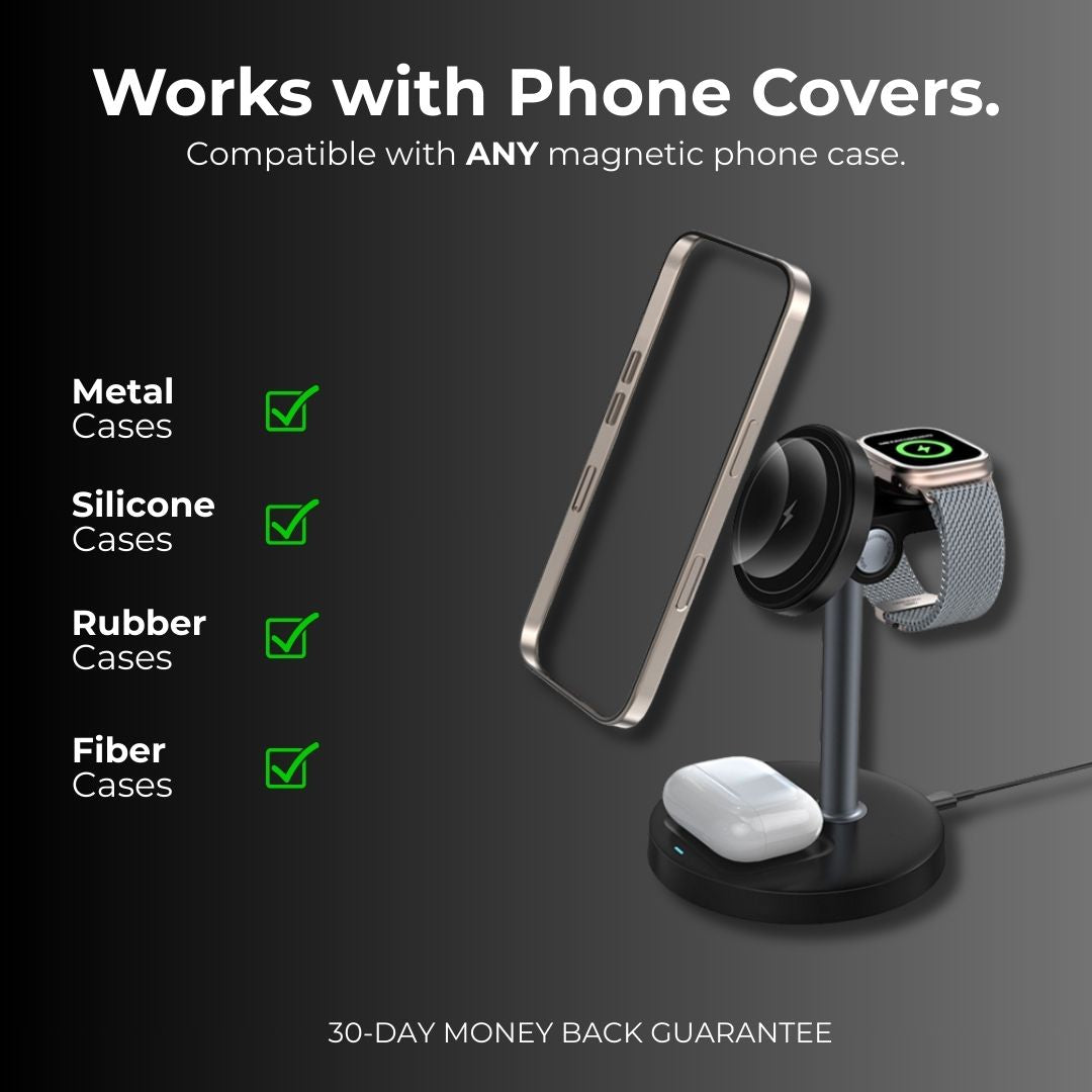 FluxStand® 3-in-1 Wireless Charger