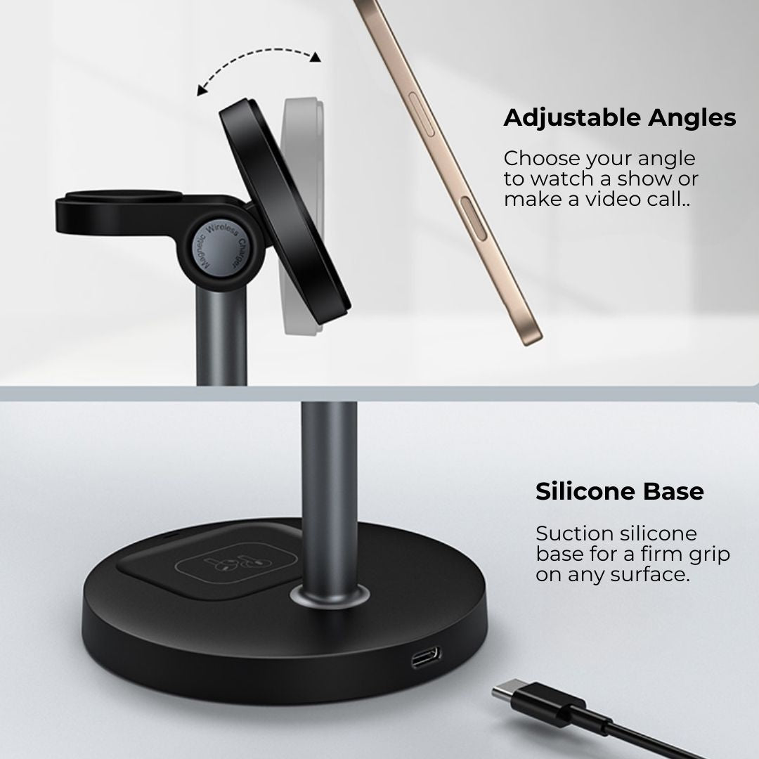 FluxStand® 3-in-1 Wireless Charger