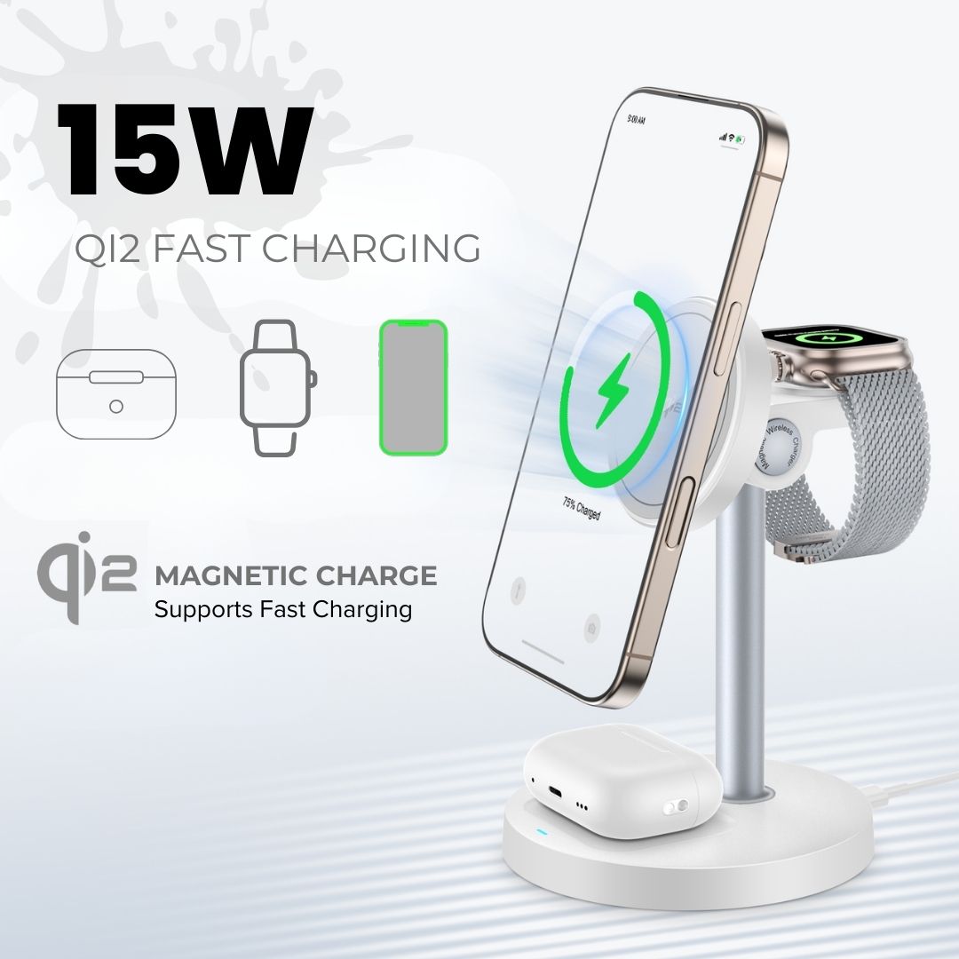 FluxStand® 3-in-1 Wireless Charger