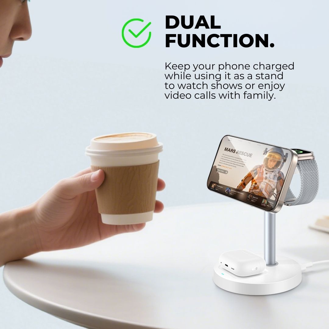 FluxStand® 3-in-1 Wireless Charger