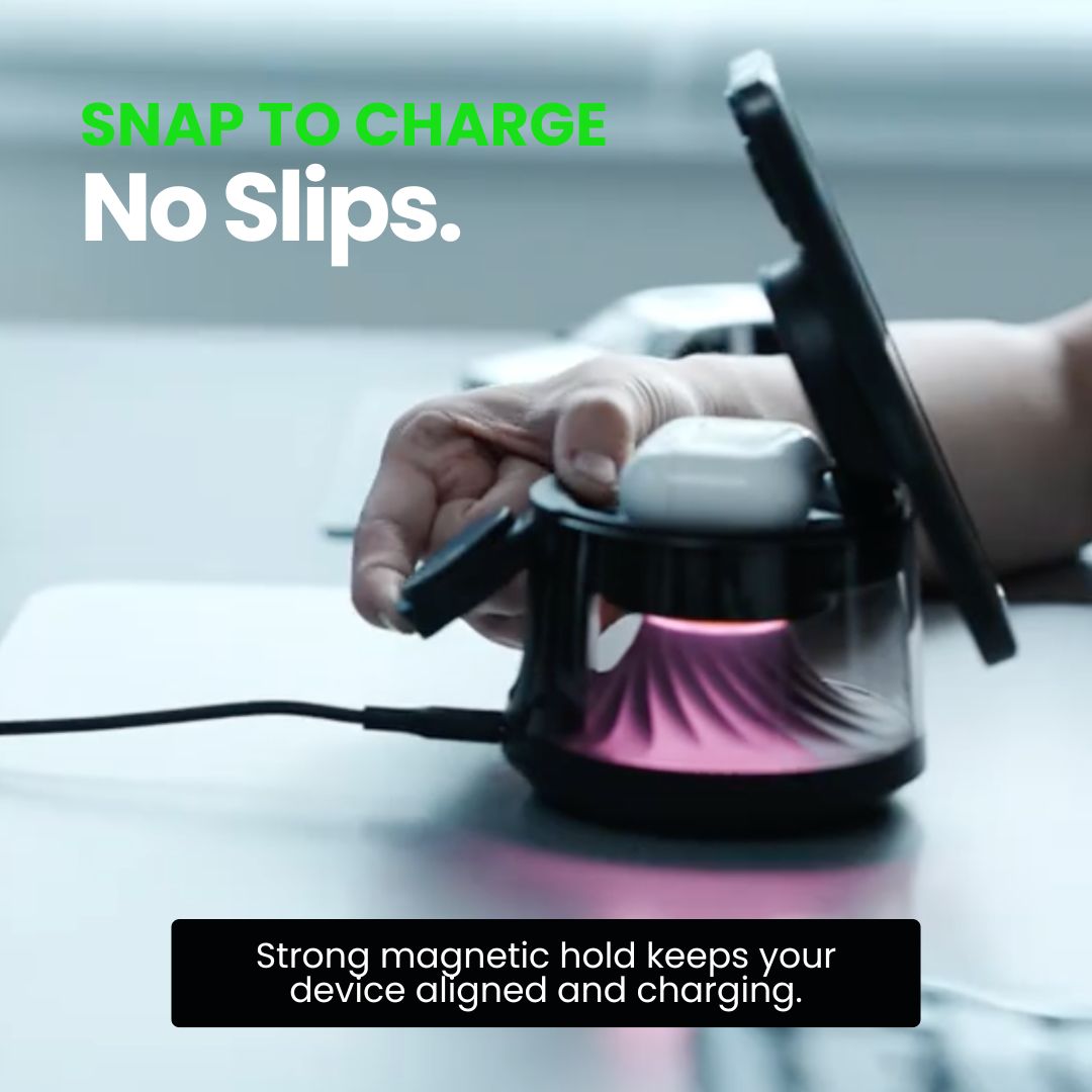 GlowDock® 4-in-1 Wireless Charger