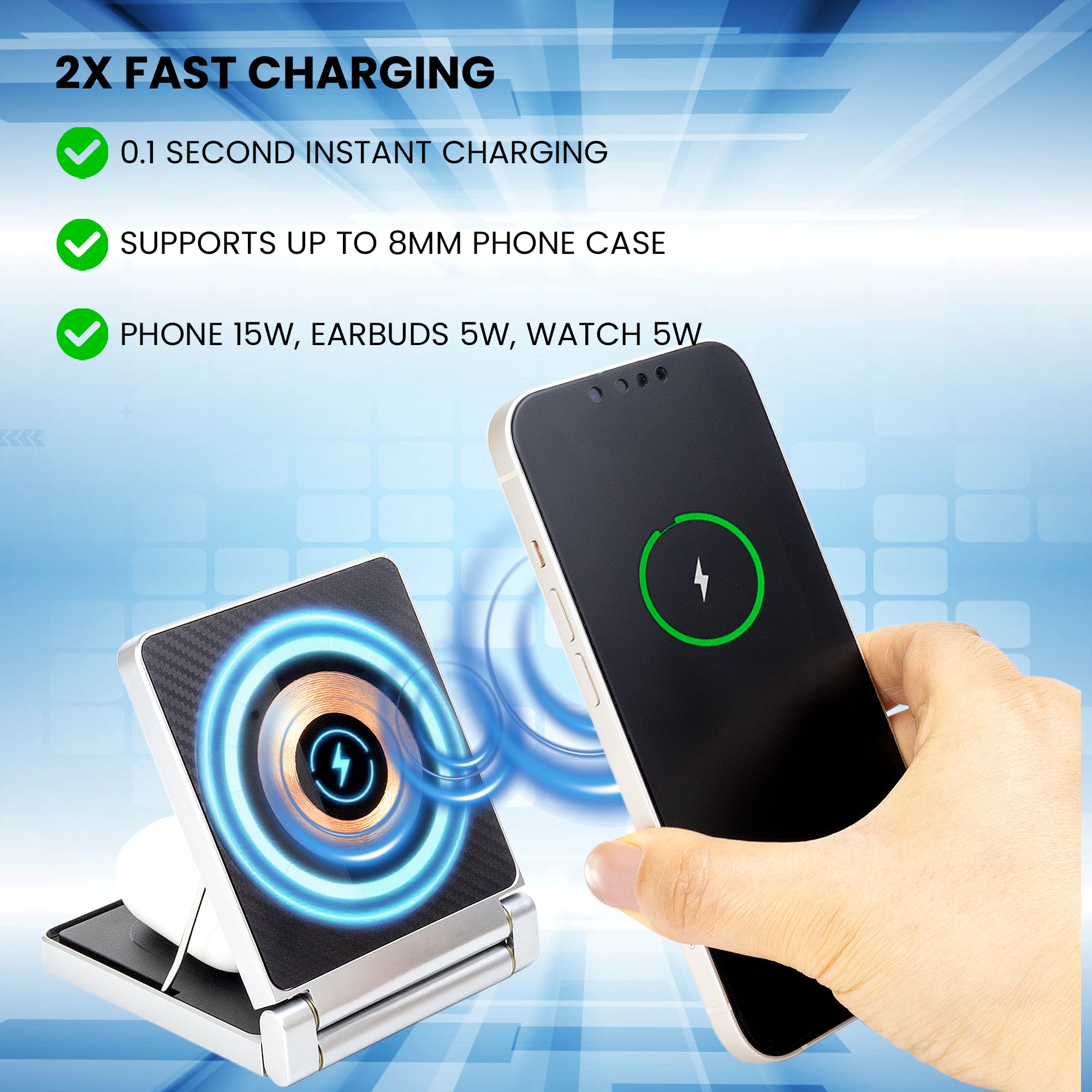 TitanFold 2-in-1 Wireless Charger