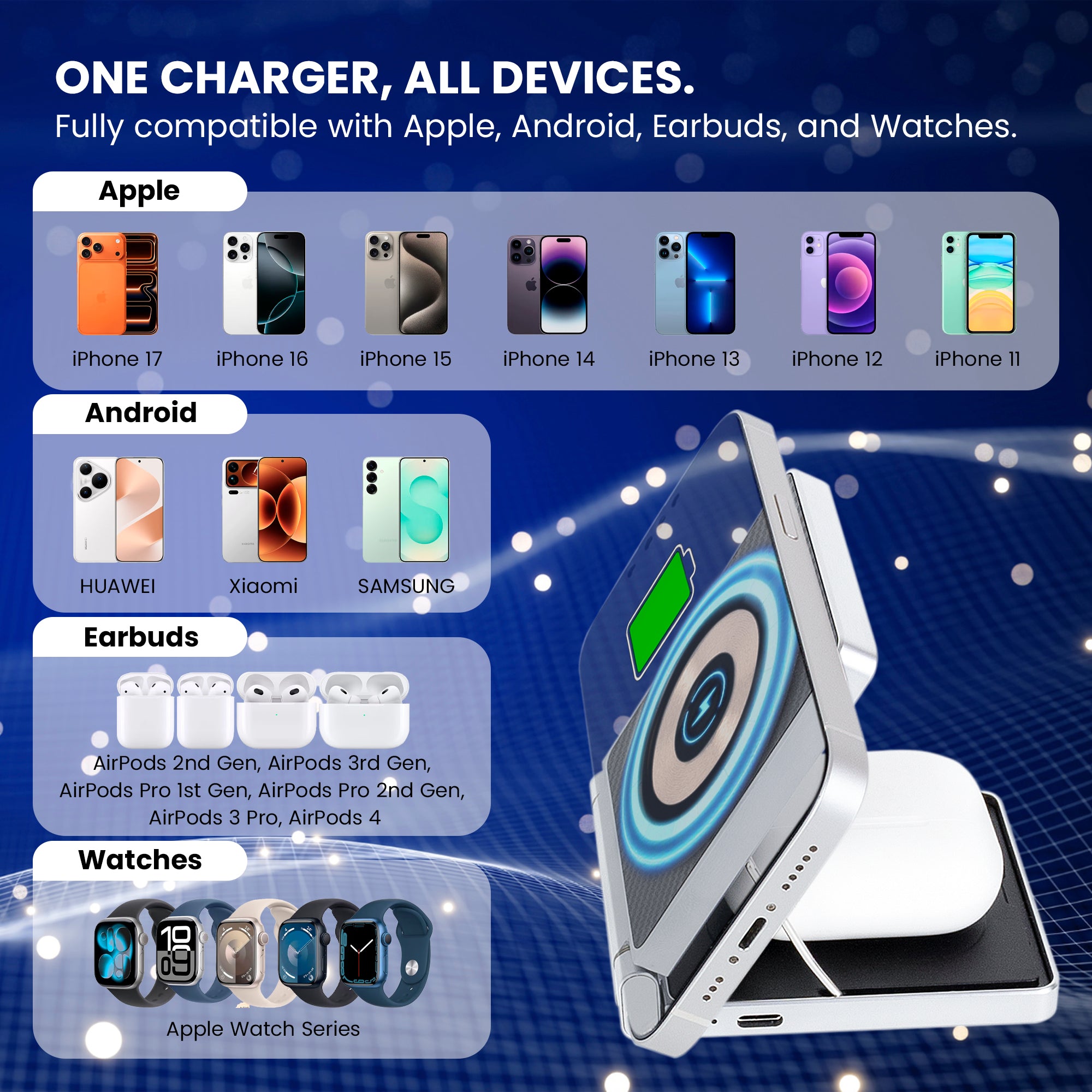 TitanFold 2-in-1 Wireless Charger