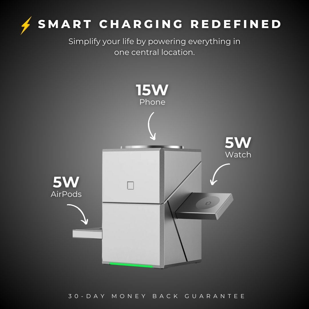 ForgeCharge® 3-in-1 Rotatable Wireless Charger