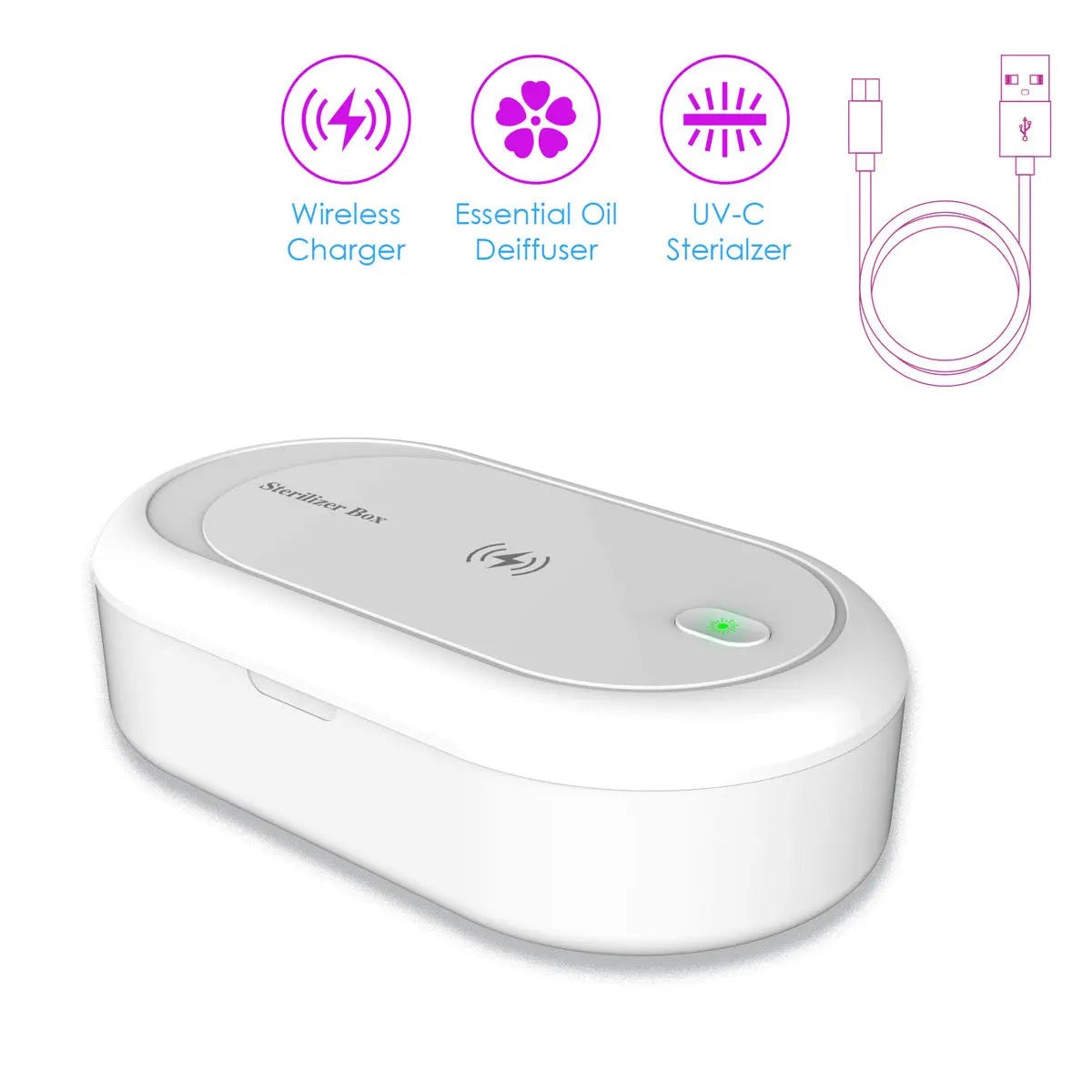 GermGuard Pro® UV Phone Sanitizer with Wireless Charging