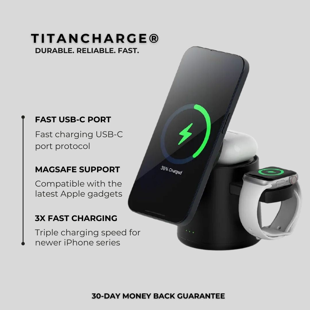 TitanCharge® 3-in-1 Wireless Charger