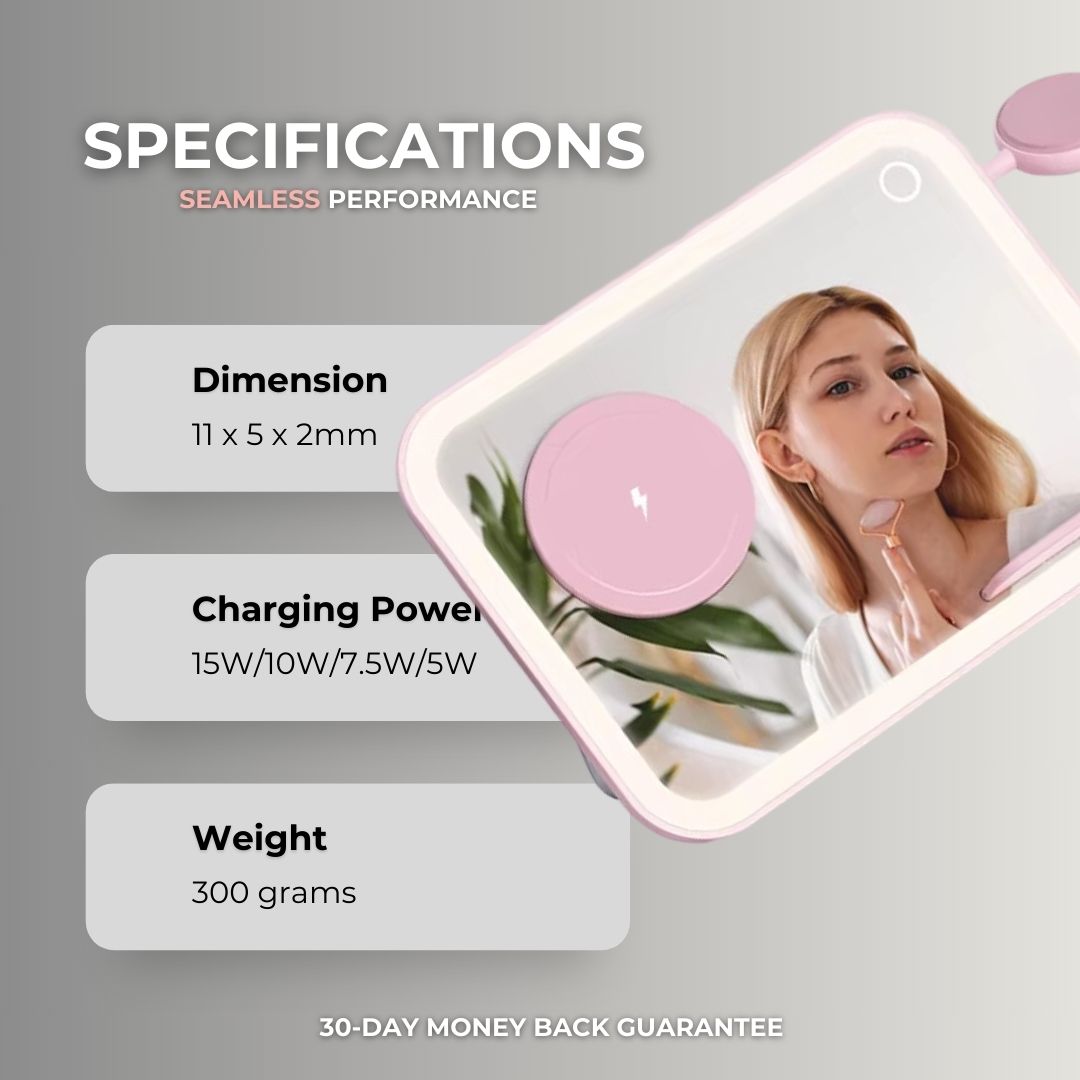 BlushBright® Vanity Mirror Wireless Charger