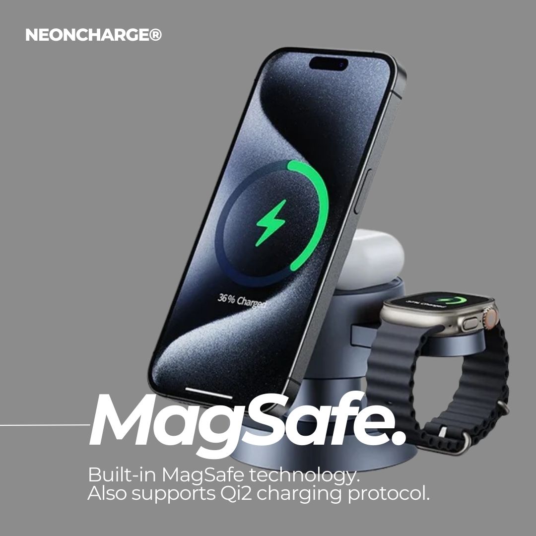 NeonCharge® 3-in-1 MagSafe Charger