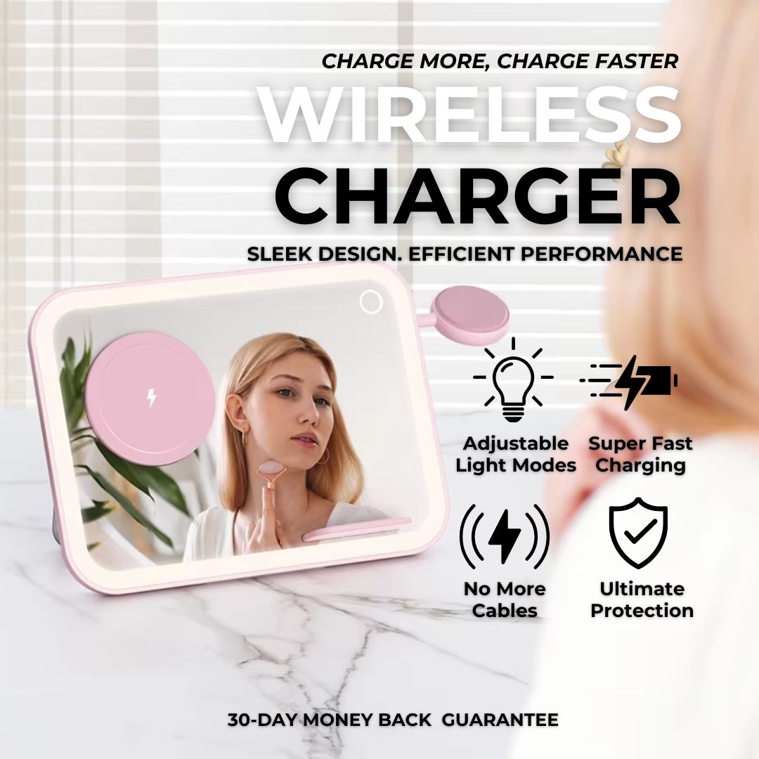 BlushBright® Vanity Mirror Wireless Charger