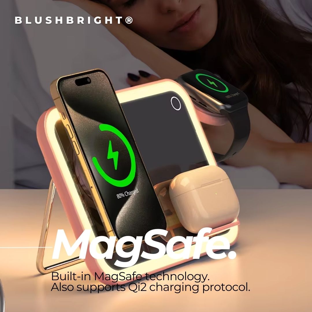 BlushBright® Vanity Mirror Wireless Charger