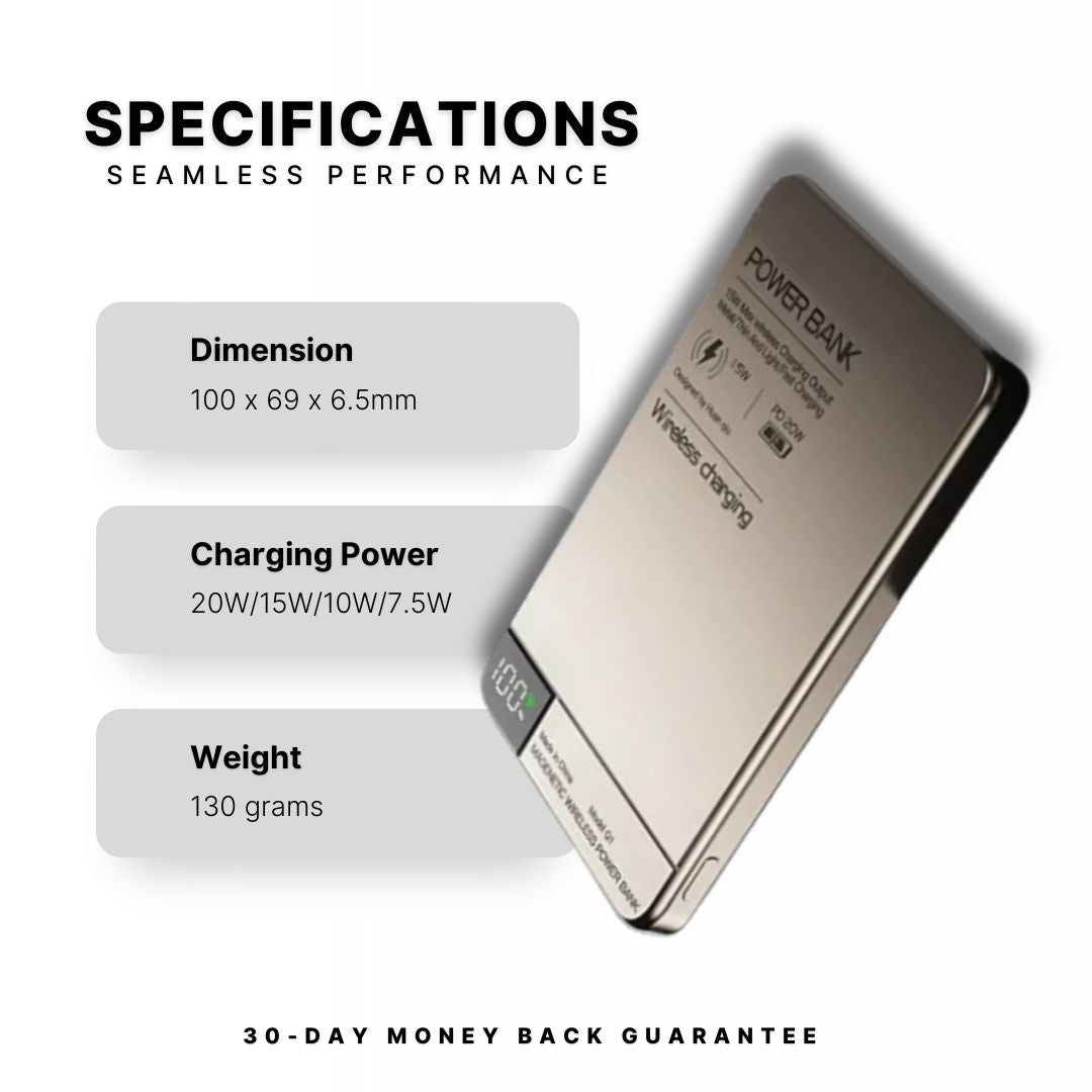 SnapCharge® 20W Magnetic Power Bank