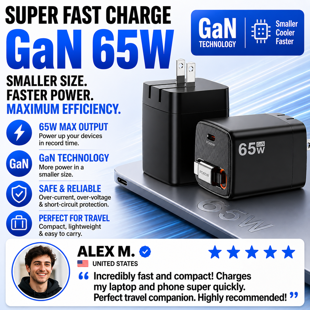 65W GaN Fast Adapter