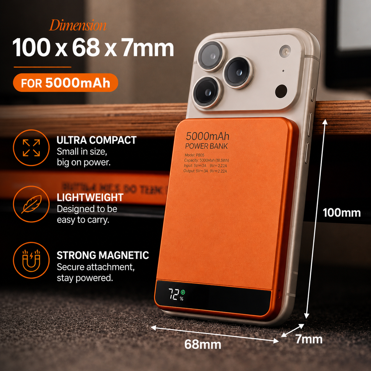 SnapCharge Pro | 25W Qi2 Magnetic Power Bank for Fast Dual Charging
