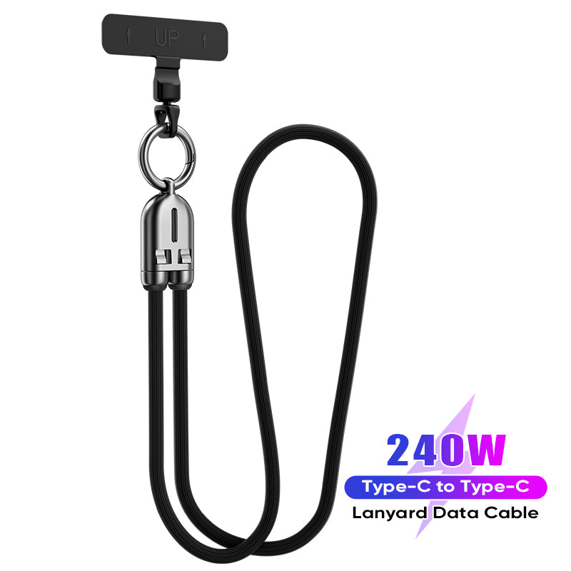 SnapFast Lanyard Cable — 240W USB-C to USB-C Fast Charging