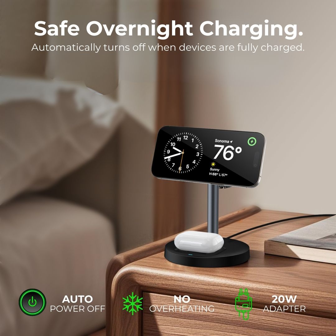 FluxStand® 3-in-1 Wireless Charger