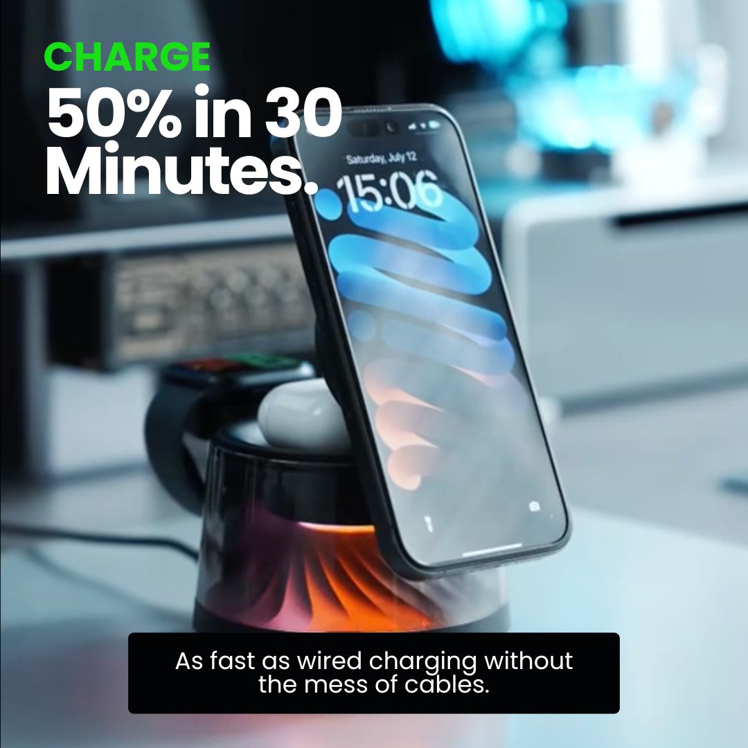 GlowDock® 4-in-1 Wireless Charger